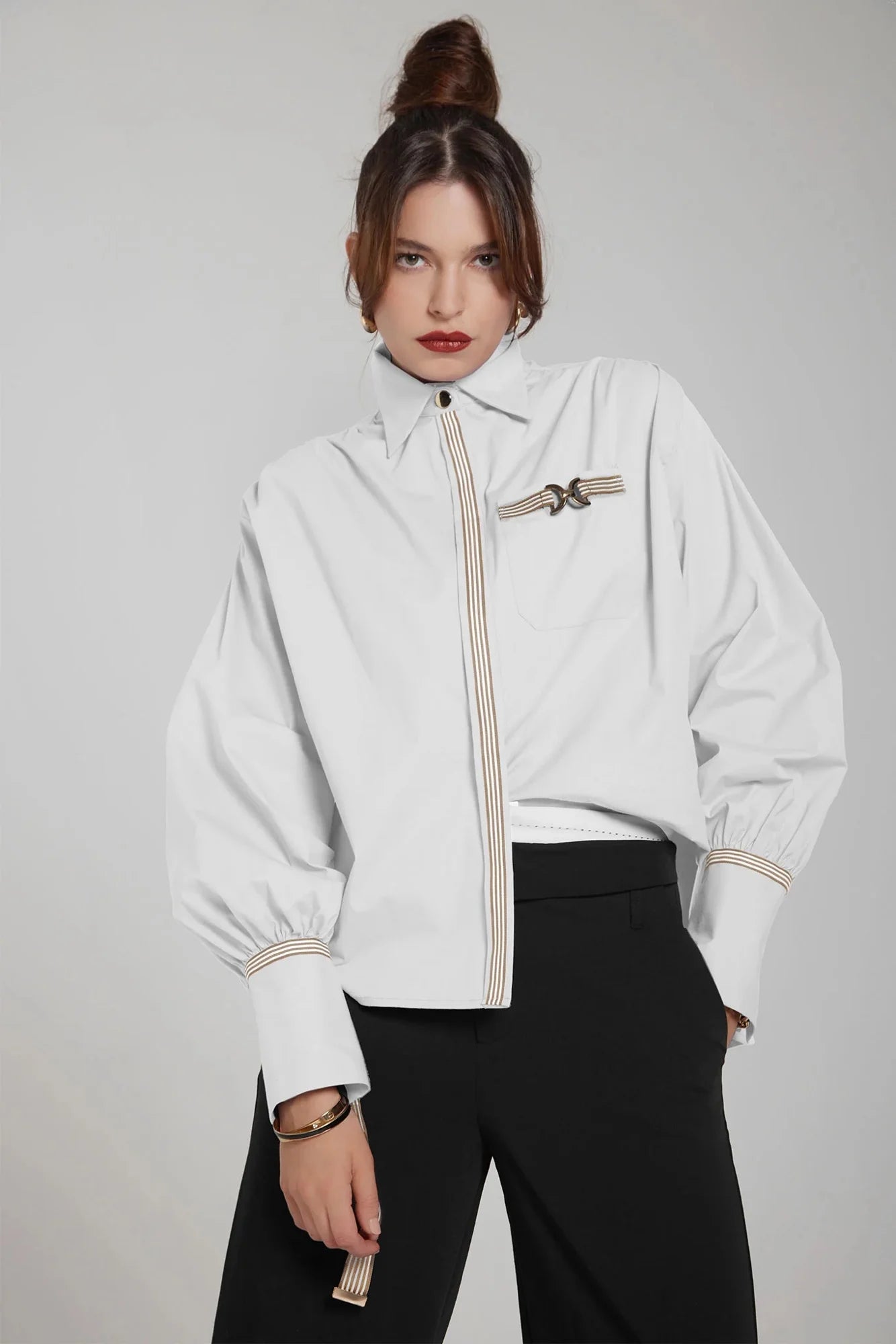 Realm Origin - Shadow Blouse | White