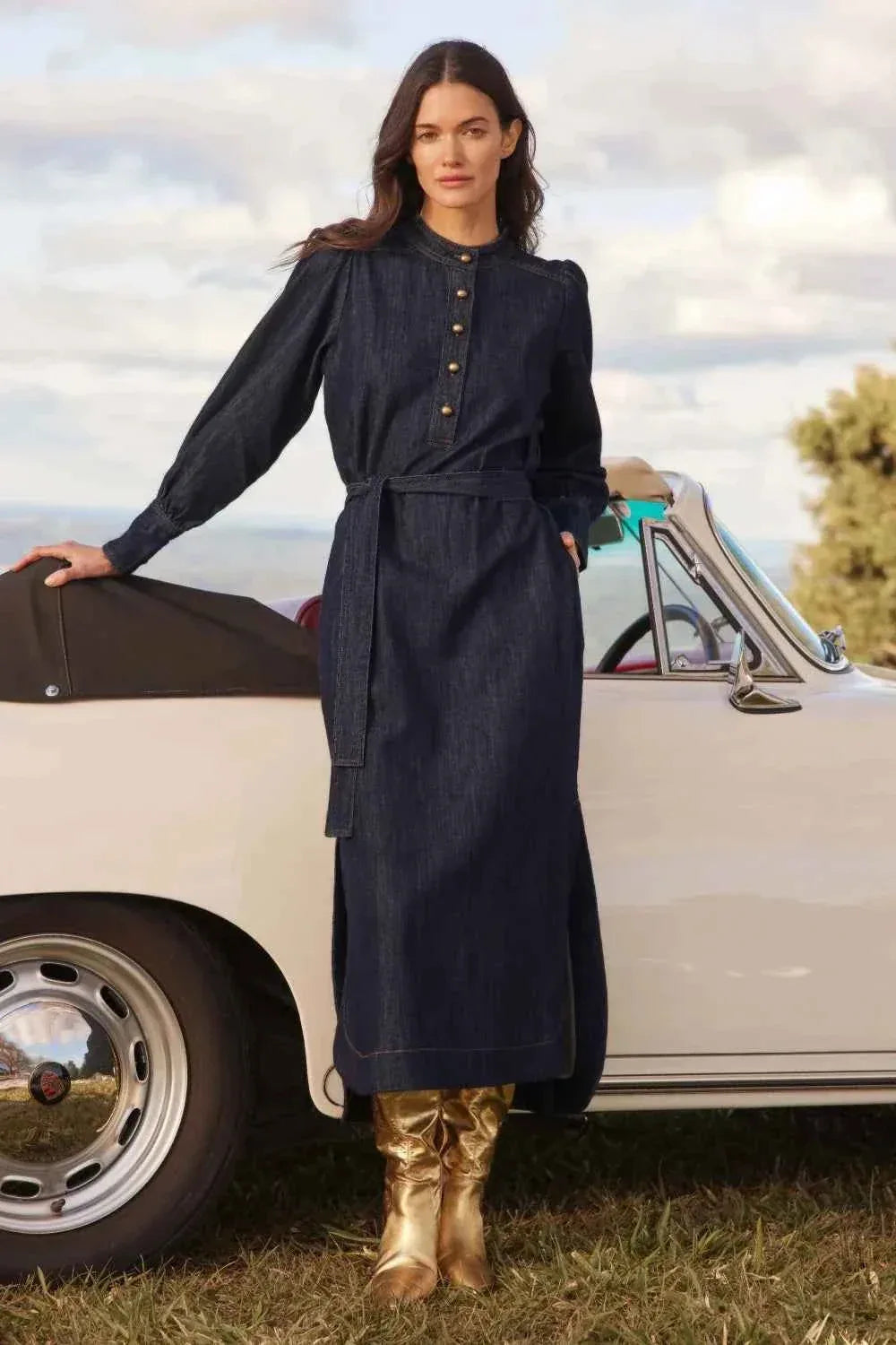 Zoe Kratzmann - Snapshot Dress | Dark Denim - Torso