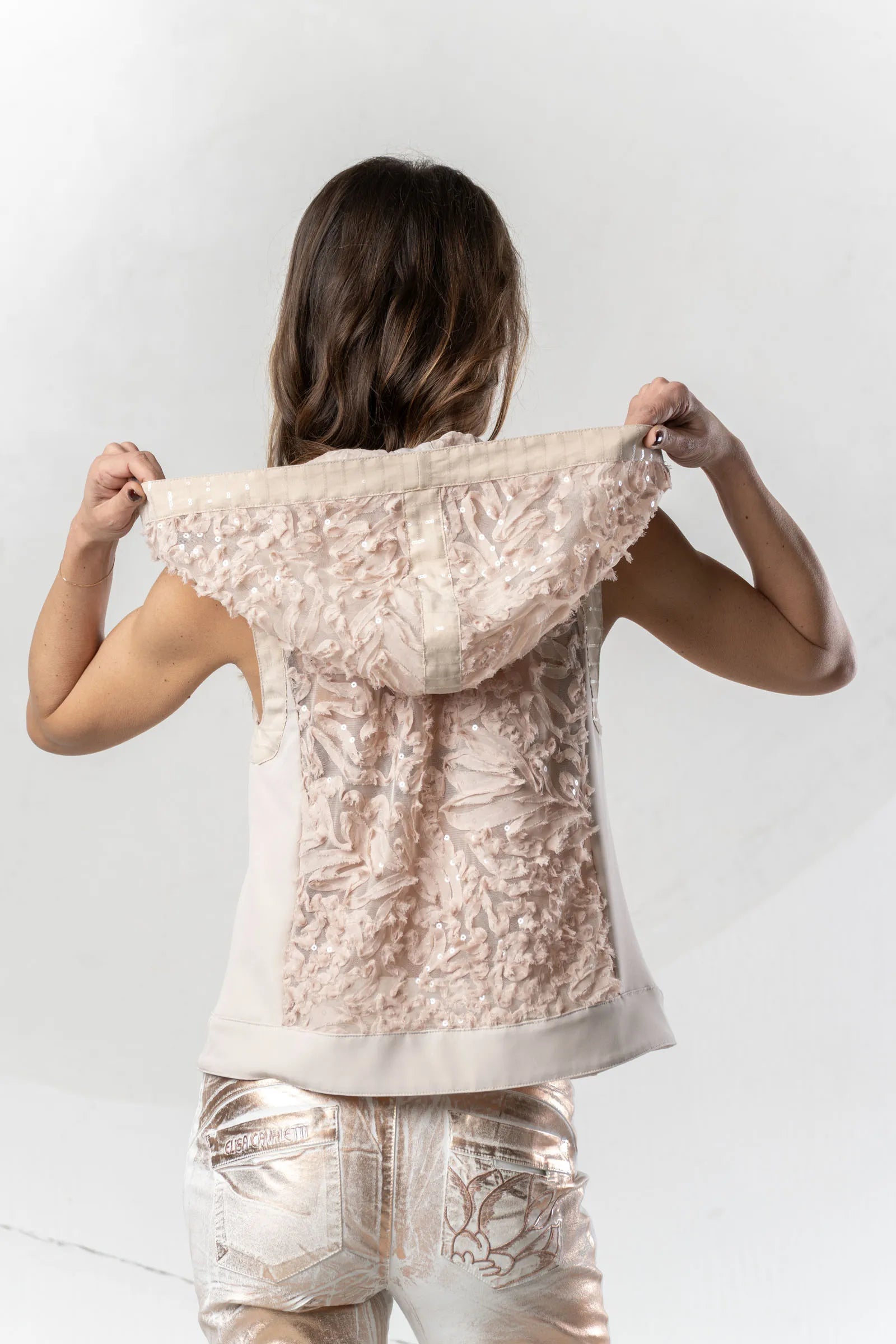 Elisa Cavaletti - Powder Pink 3D Floral Vest