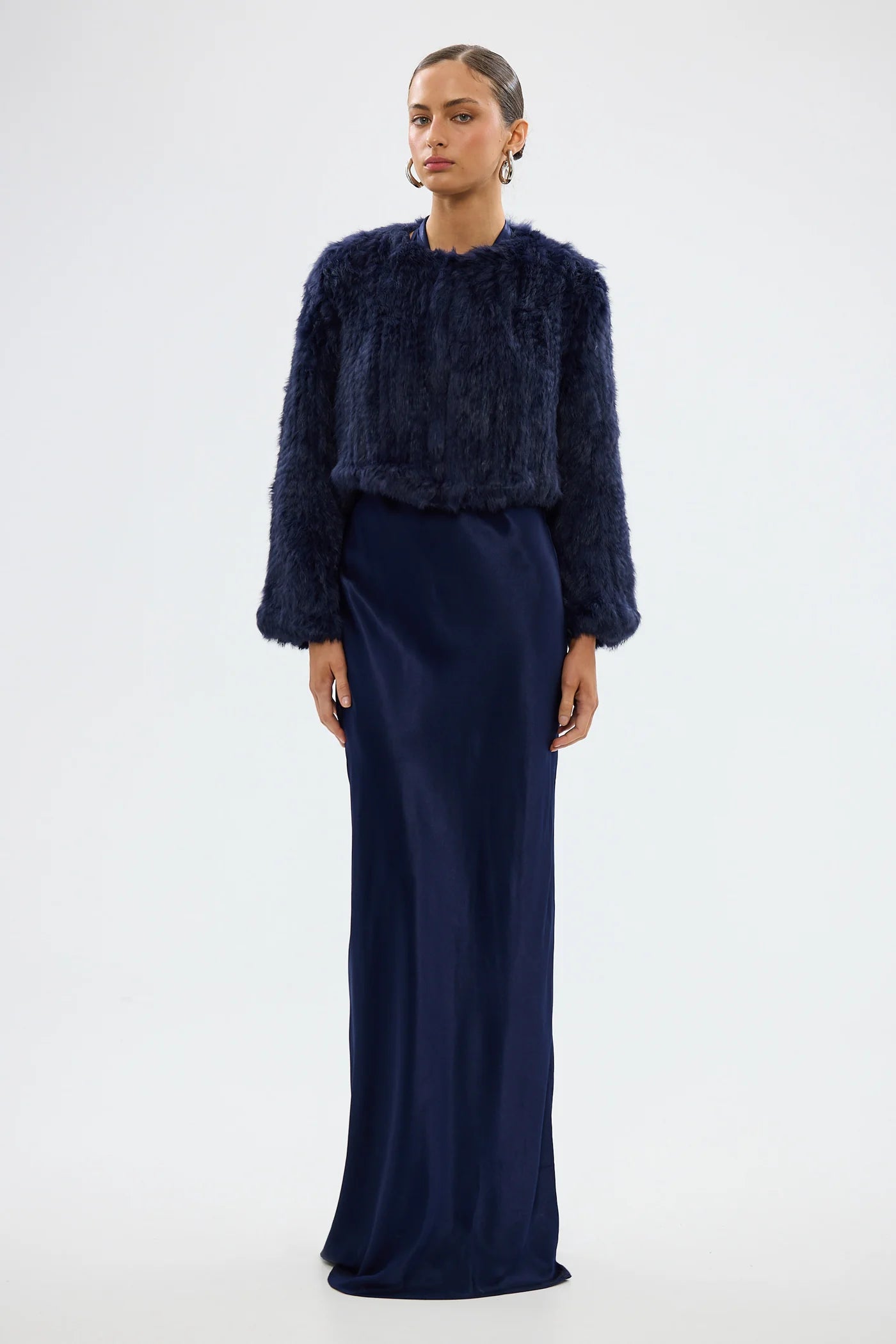 Bubish Luxe - Lola Fur Jacket | Navy