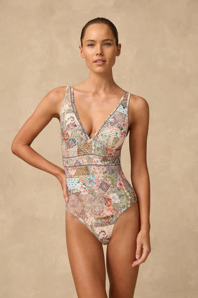 Monte and Lou - Francesca V Neck One Piece