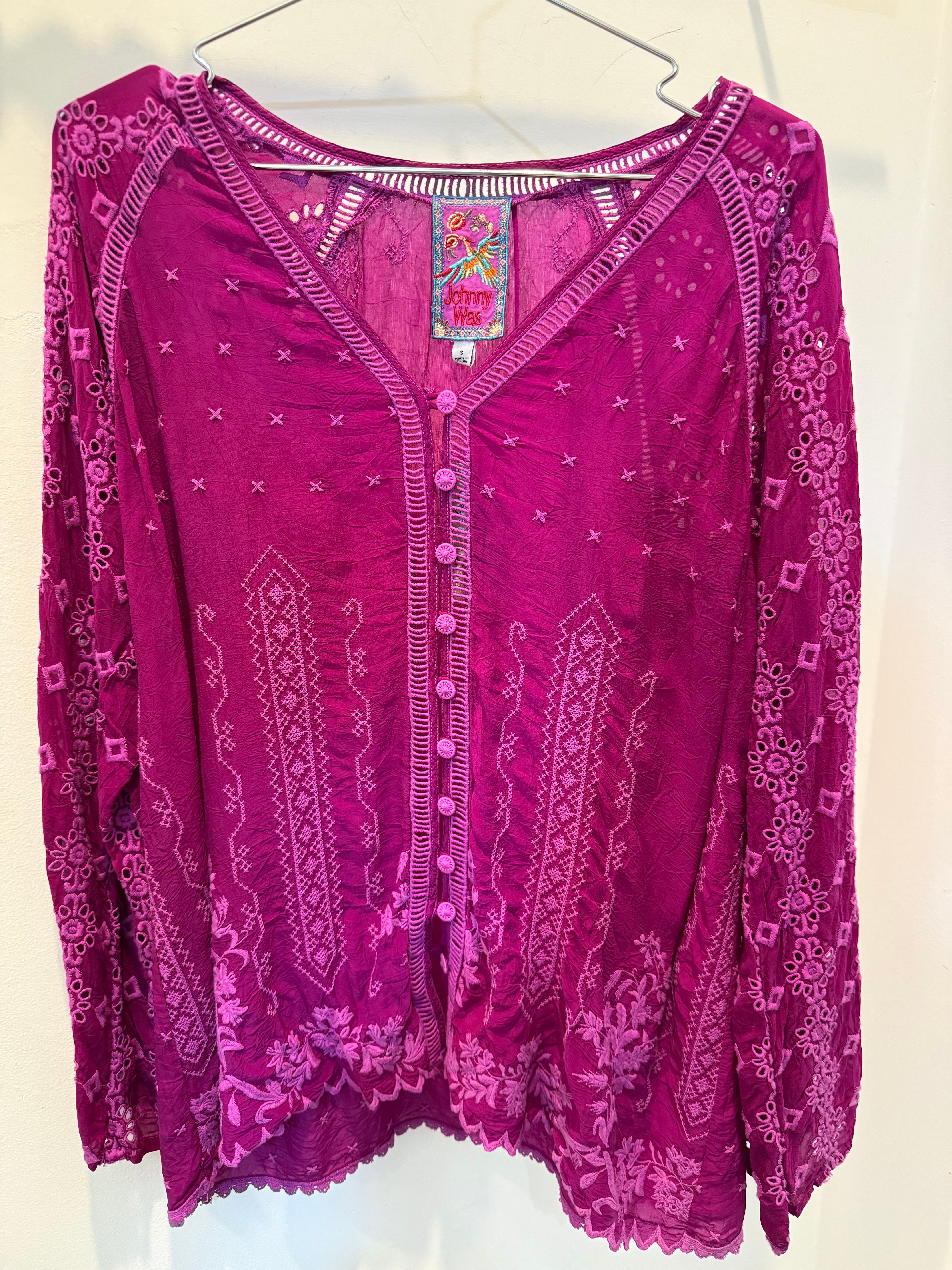 Johnny Was - Laurel Amari Blouse | Magenta