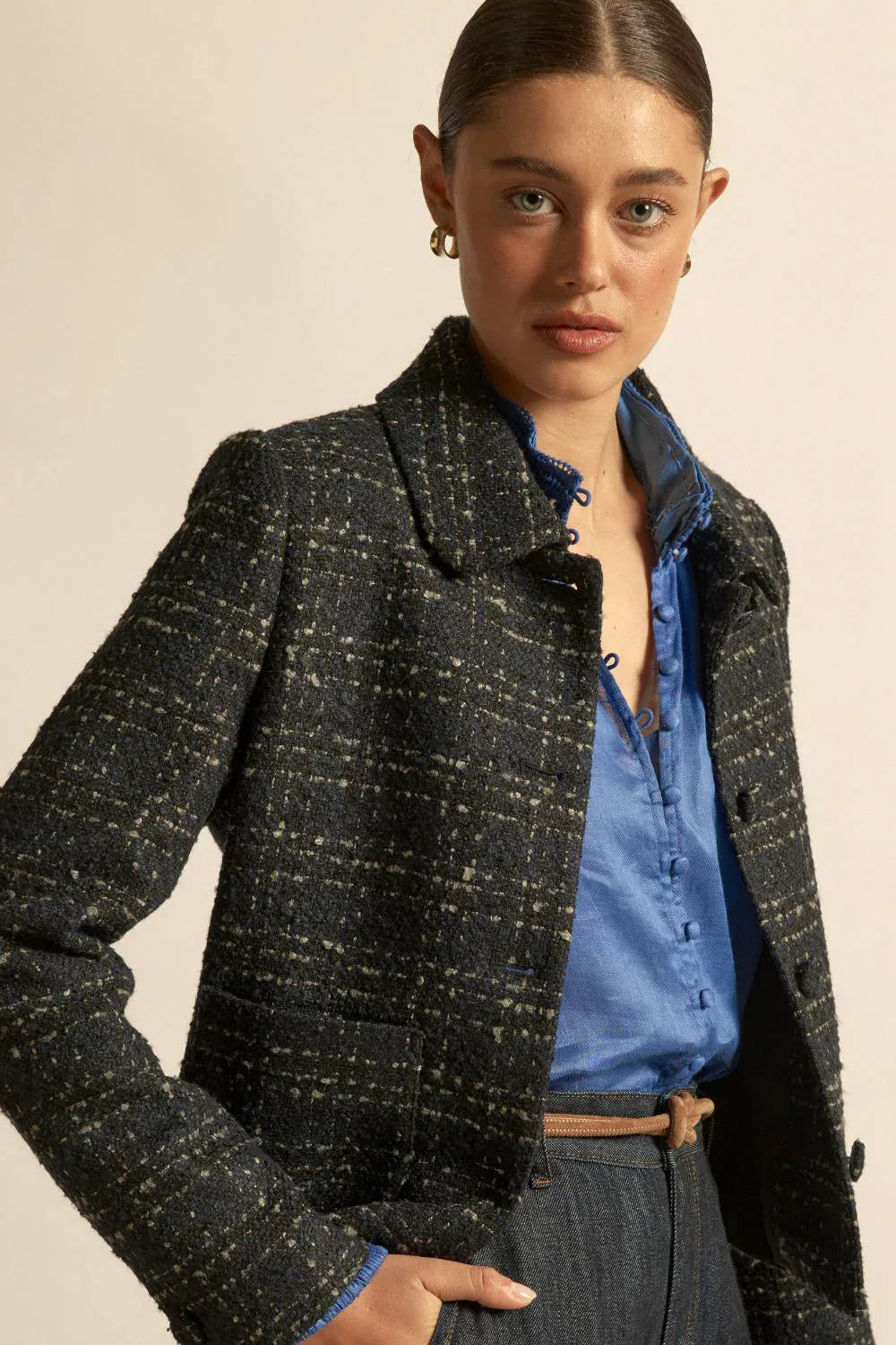 Zoe Kratzmann - Plume Jacket | Midnight - Torso