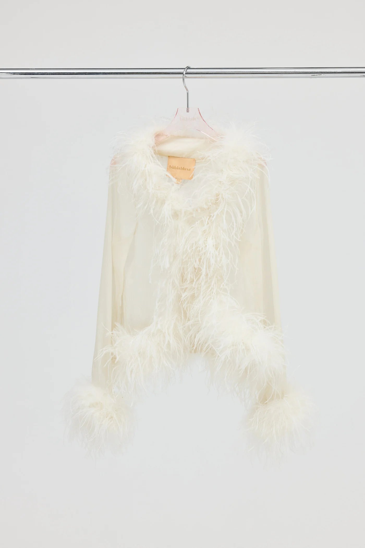 Bubish - Gigi Sheer Feather Blouse | Ivory
