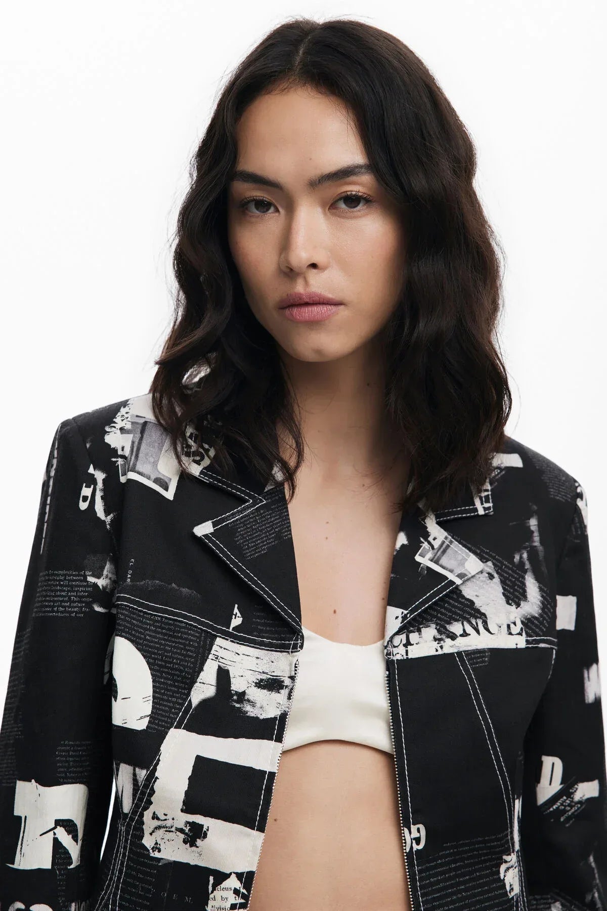 Desigual - Newspaper Blazer - Torso