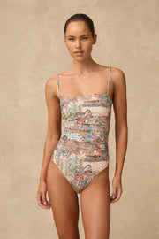 Monte and Lou - Francesca Ruched Bandea One Piece