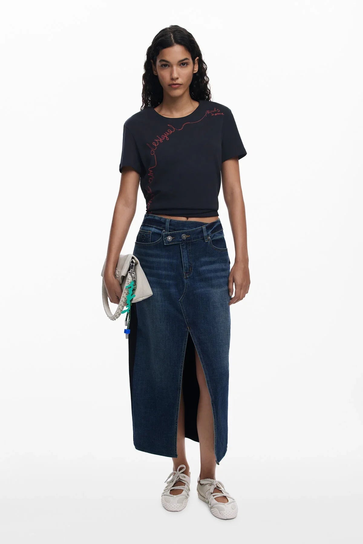 Desigual - Twisted Denim Skirt - Torso