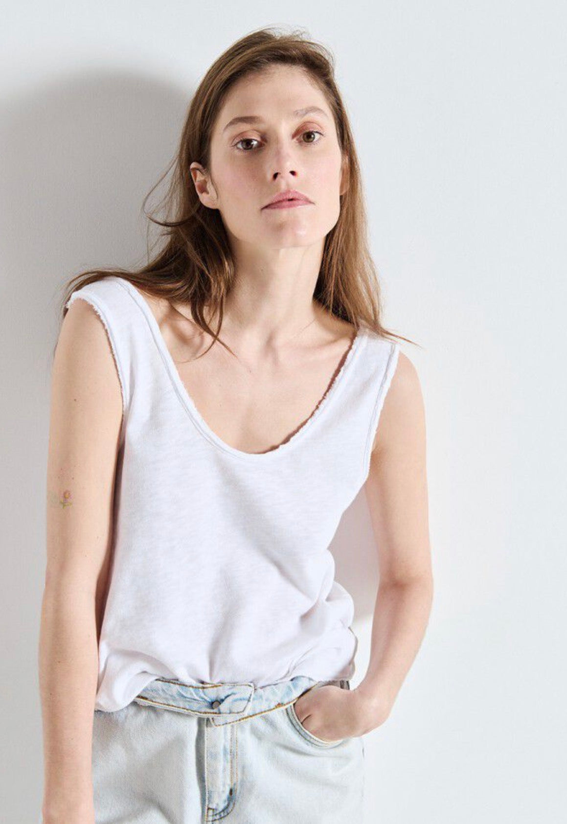 American Vintage - Son29G Cotton Tank | White