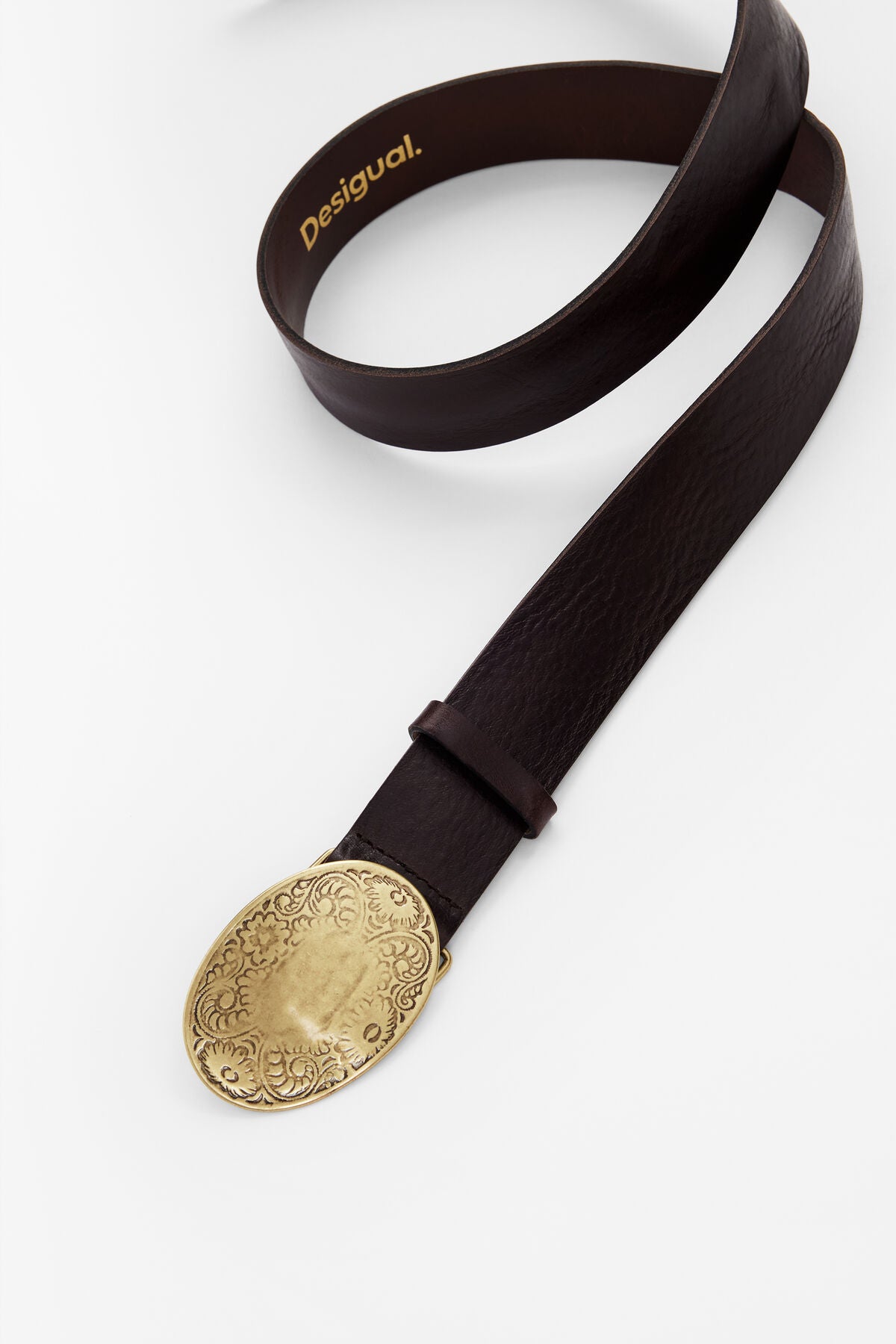 Desigual - Brown Leather Belt