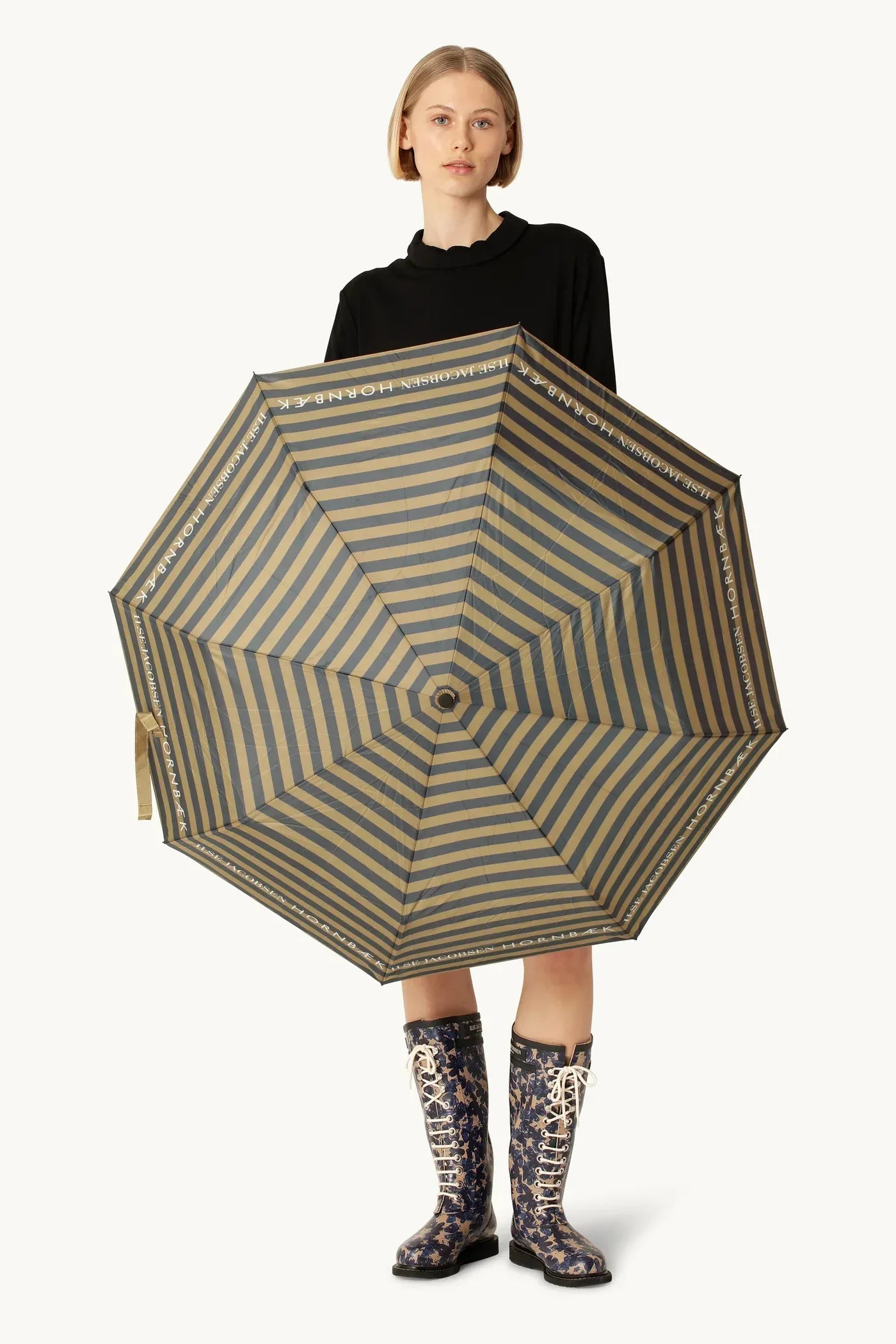 Ilse Jacobsen - Logo Umbrella | Mocca Ombré Blue