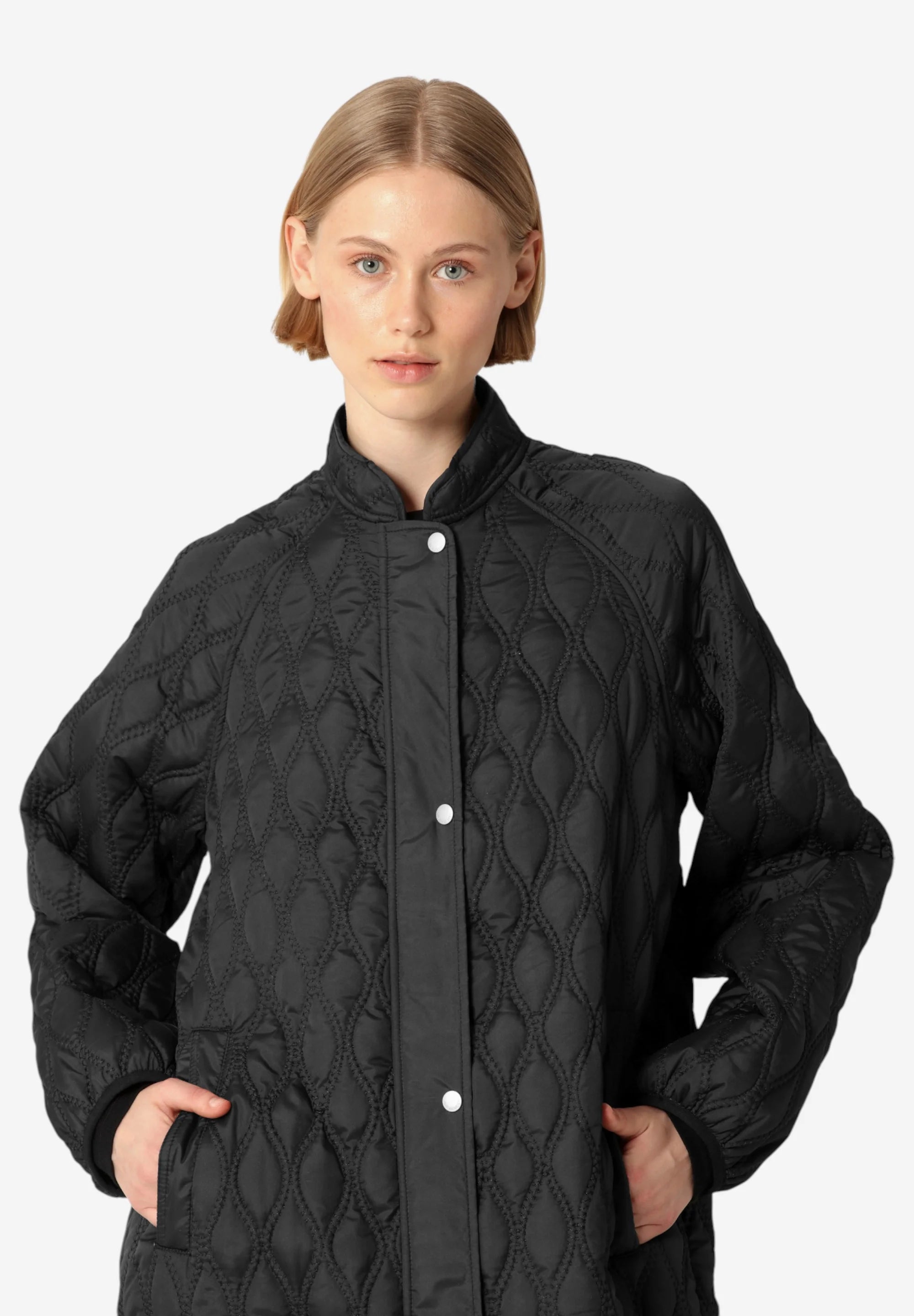 Ilse Jacobsen - Long Quilted Jacket | Black