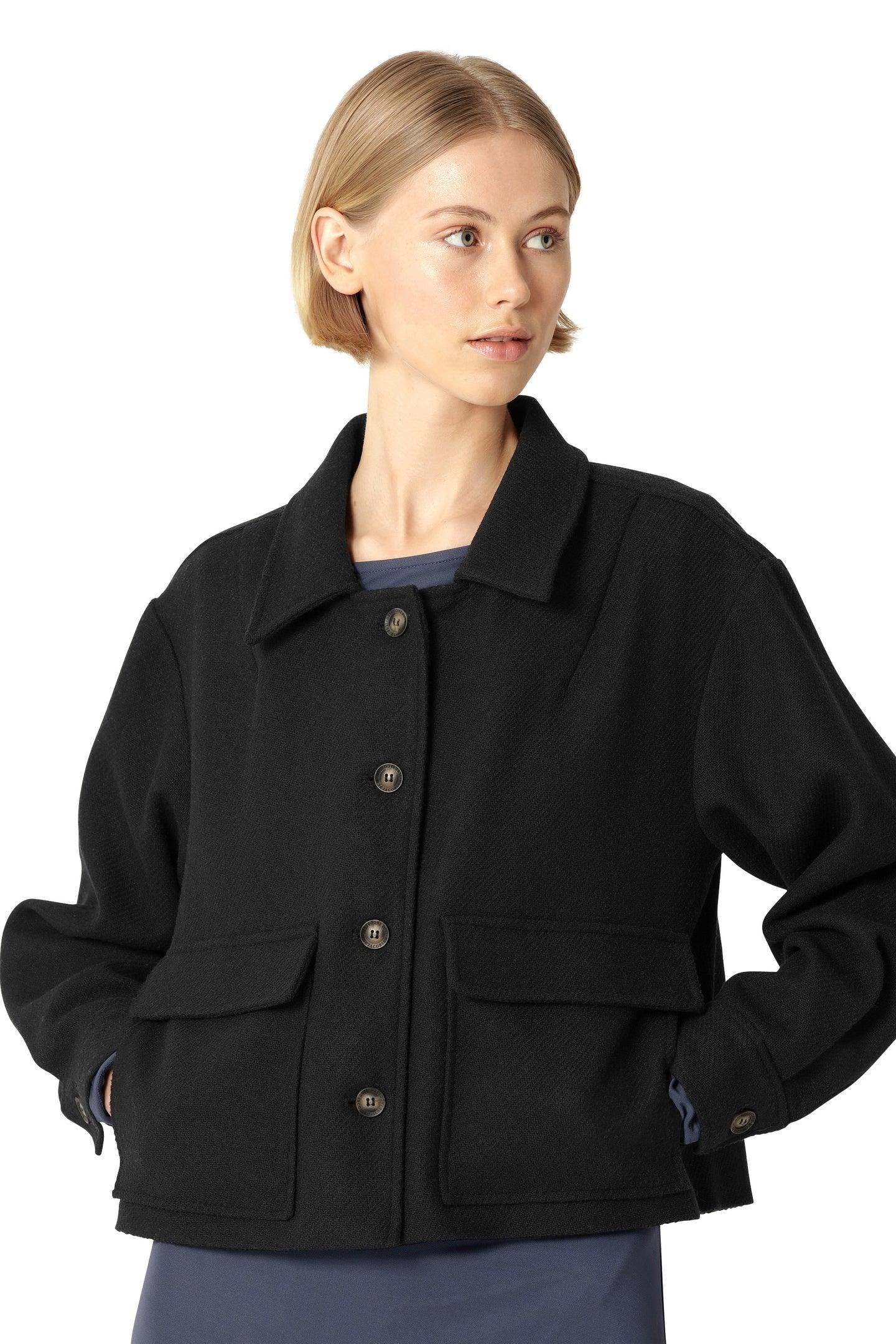 Ilse Jacobsen - Classic Wool Coat Cropped | Black