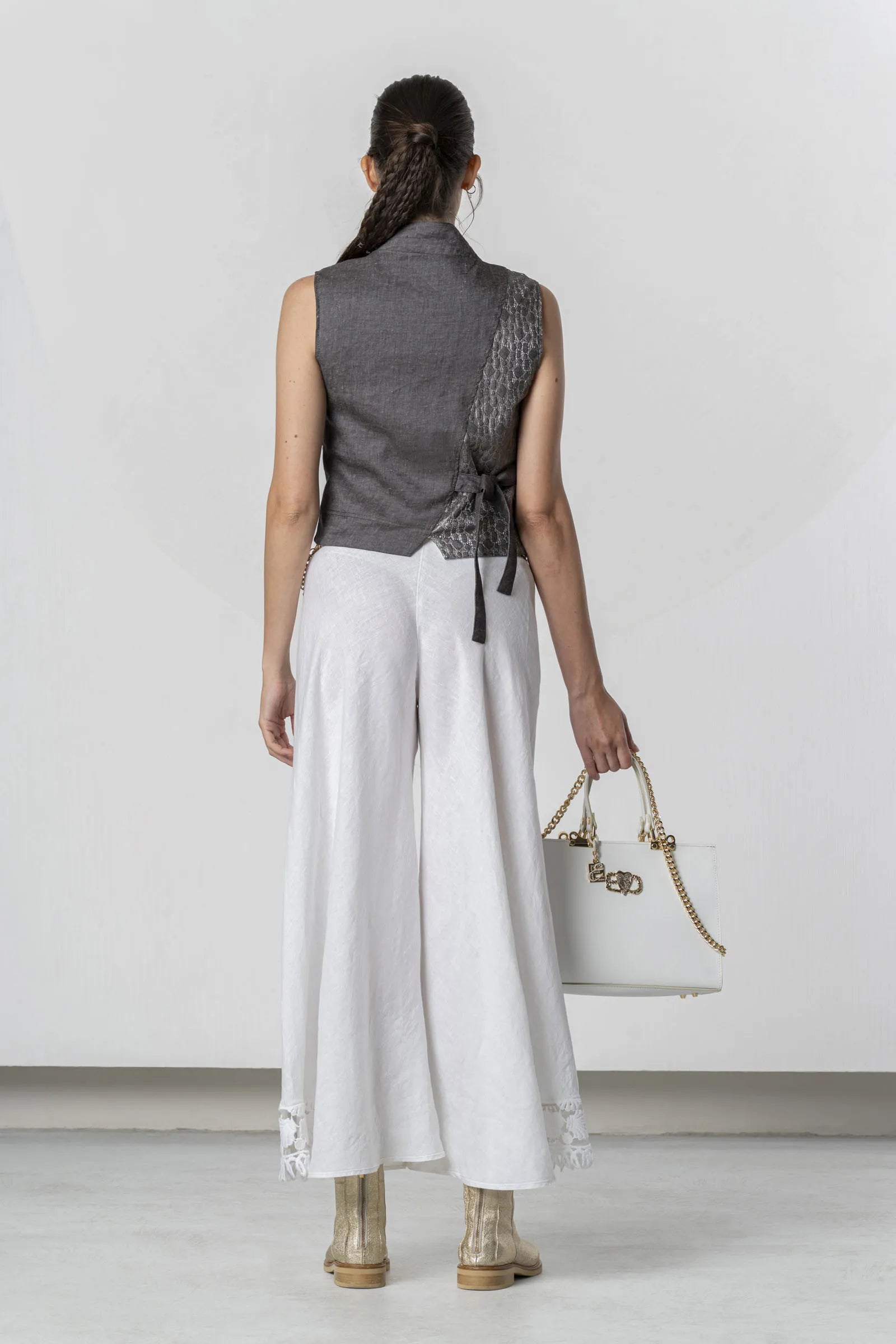 Elisa Cavaletti  - Brown Linen Vest