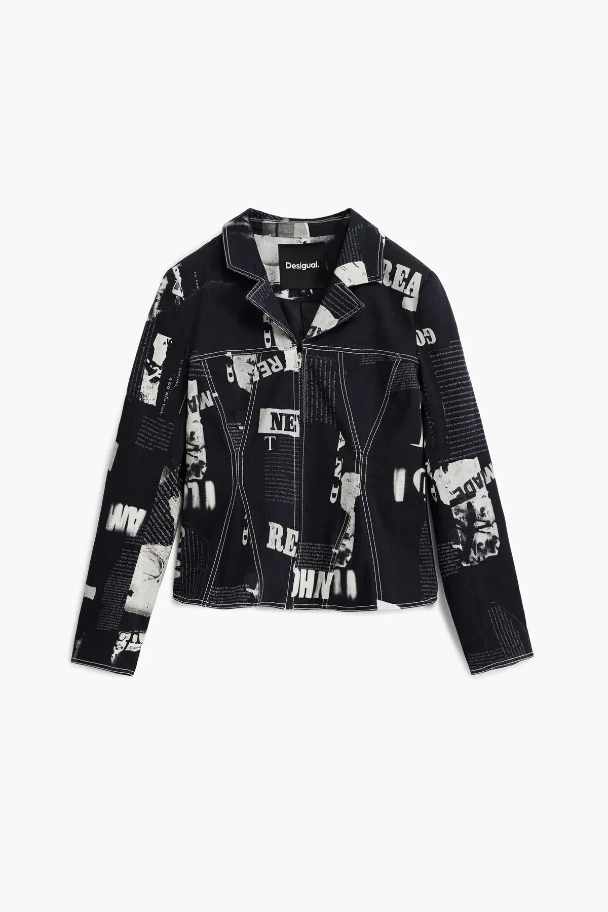 Desigual - Newspaper Blazer - Torso