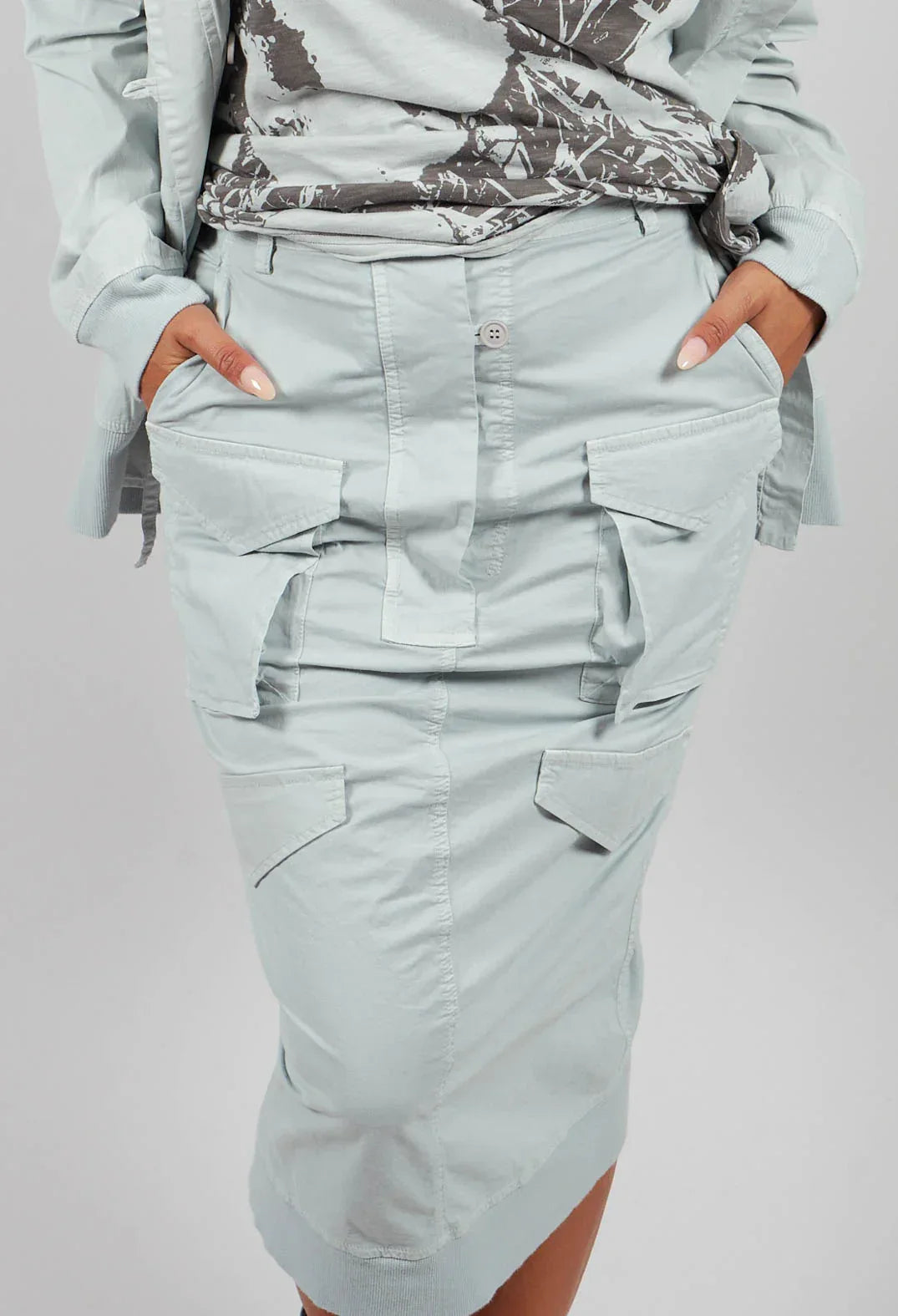Rundholz - Utility Pencil Skirt | Light Grey - Torso