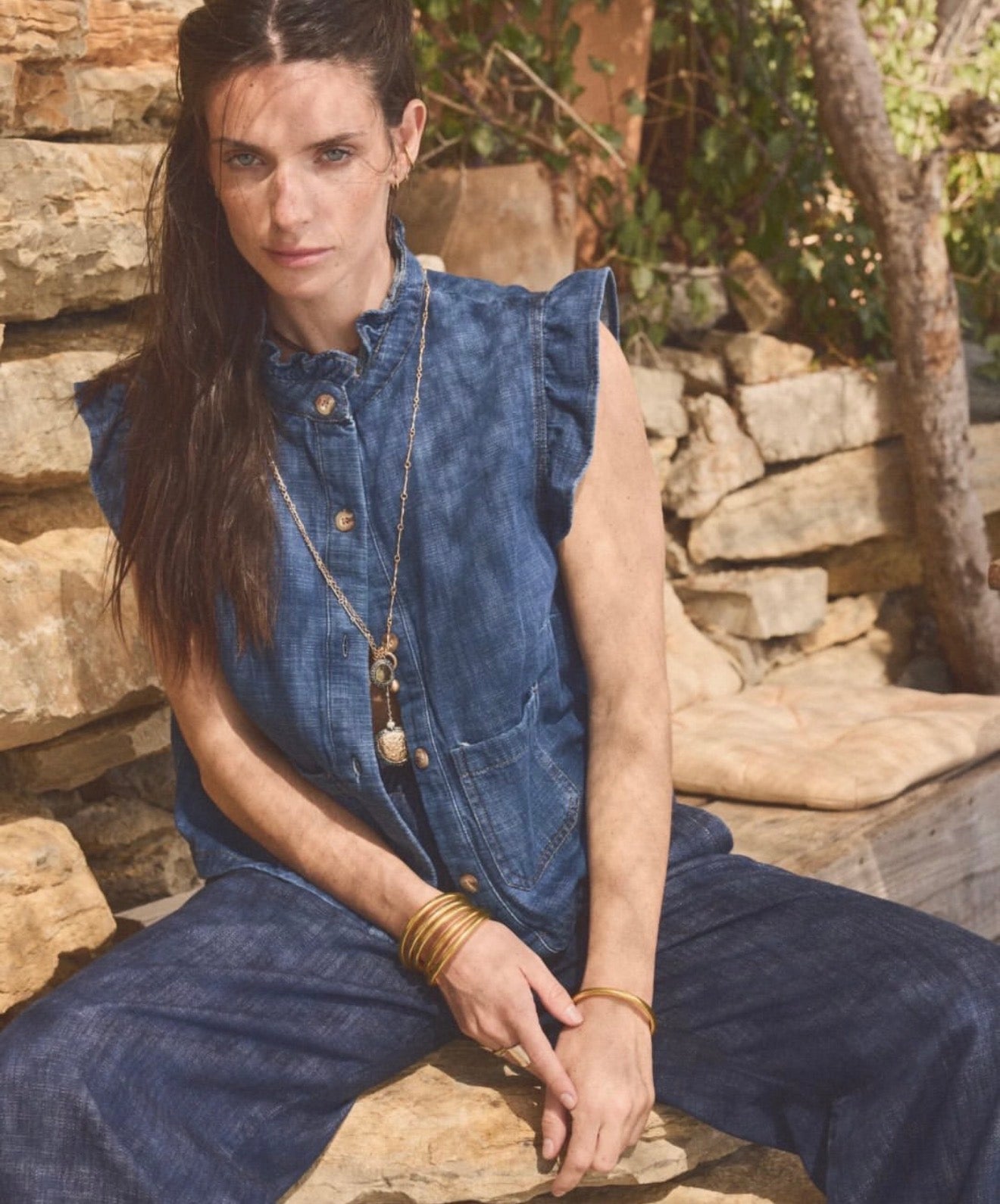 Louizon - Perel Chemise | Stone