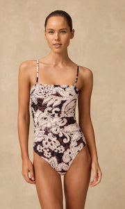 Monte and Lou - Perla Ruched Bandea One Piece