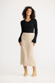 The Shanty Corporation - Lucerne Knit Skirt | Oatmeal