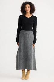 The Shanty Corporation - Lucerne Knit Skirt | Charcoal