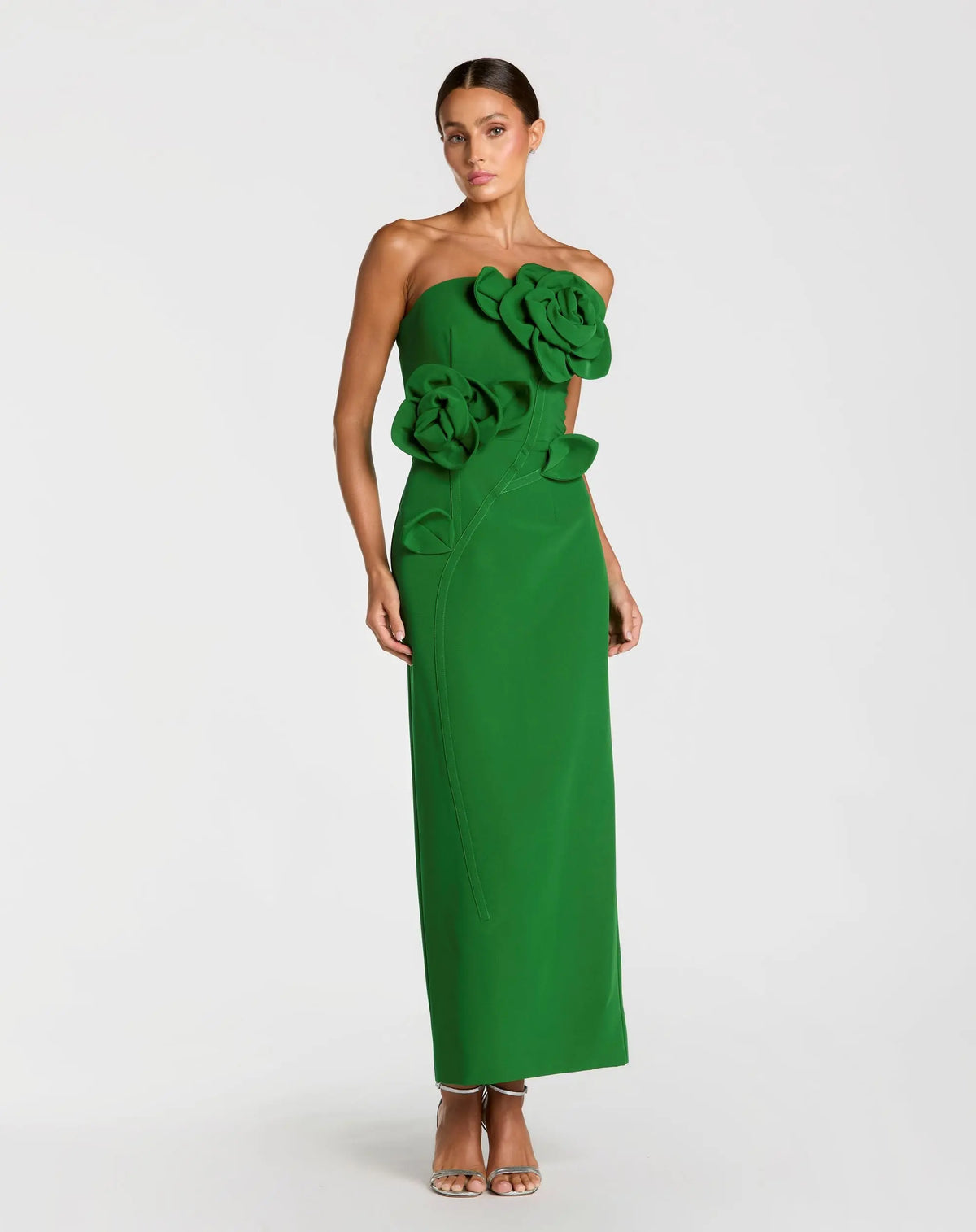 Mac Duggal - 3D Floral Printed Dress