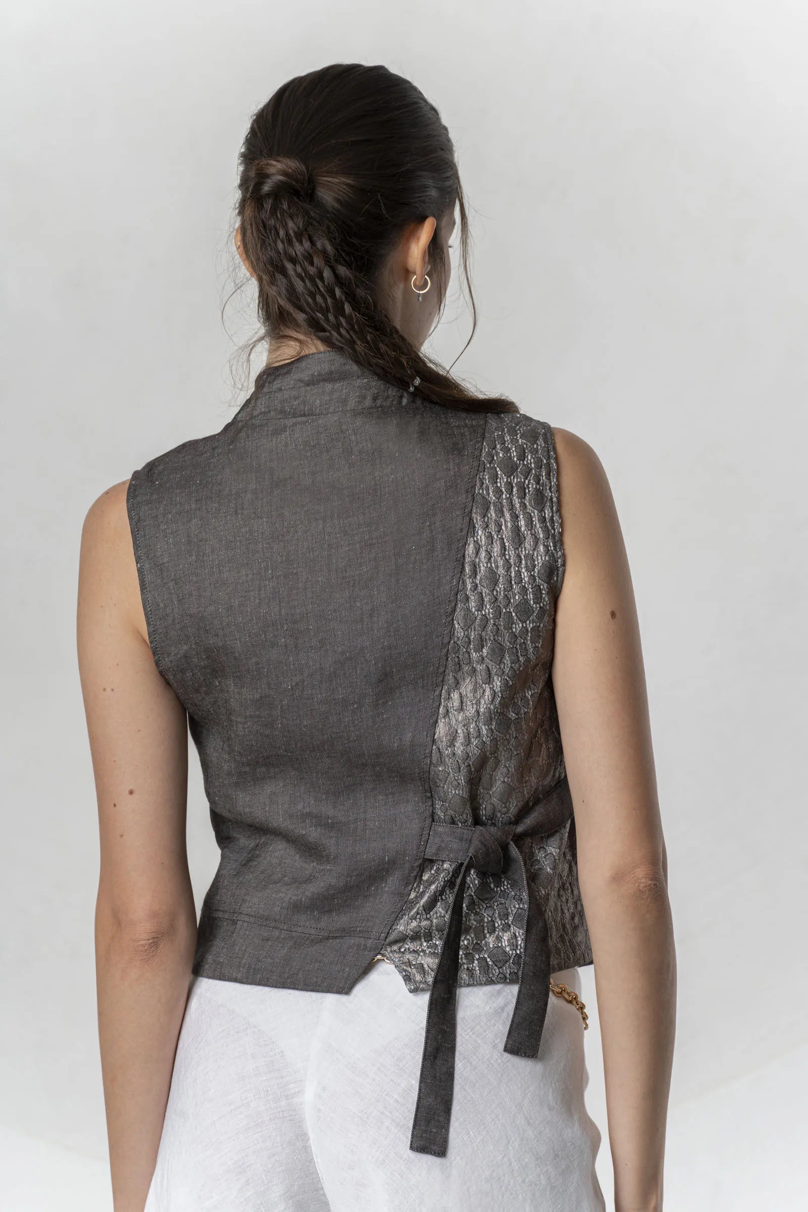 Elisa Cavaletti  - Brown Linen Vest