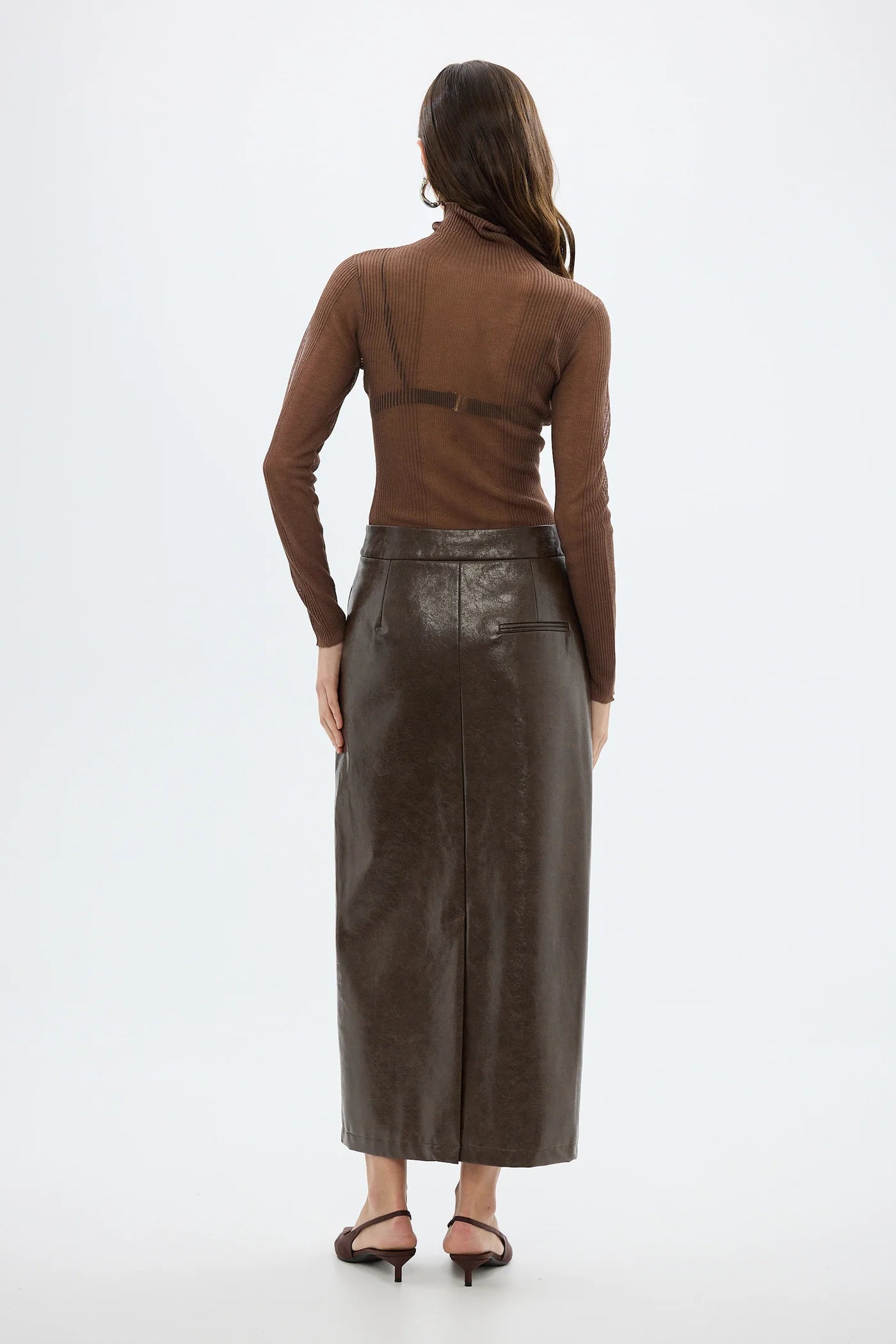 Bubish - Riley Sheer Long Sleeve Top | Chocolate