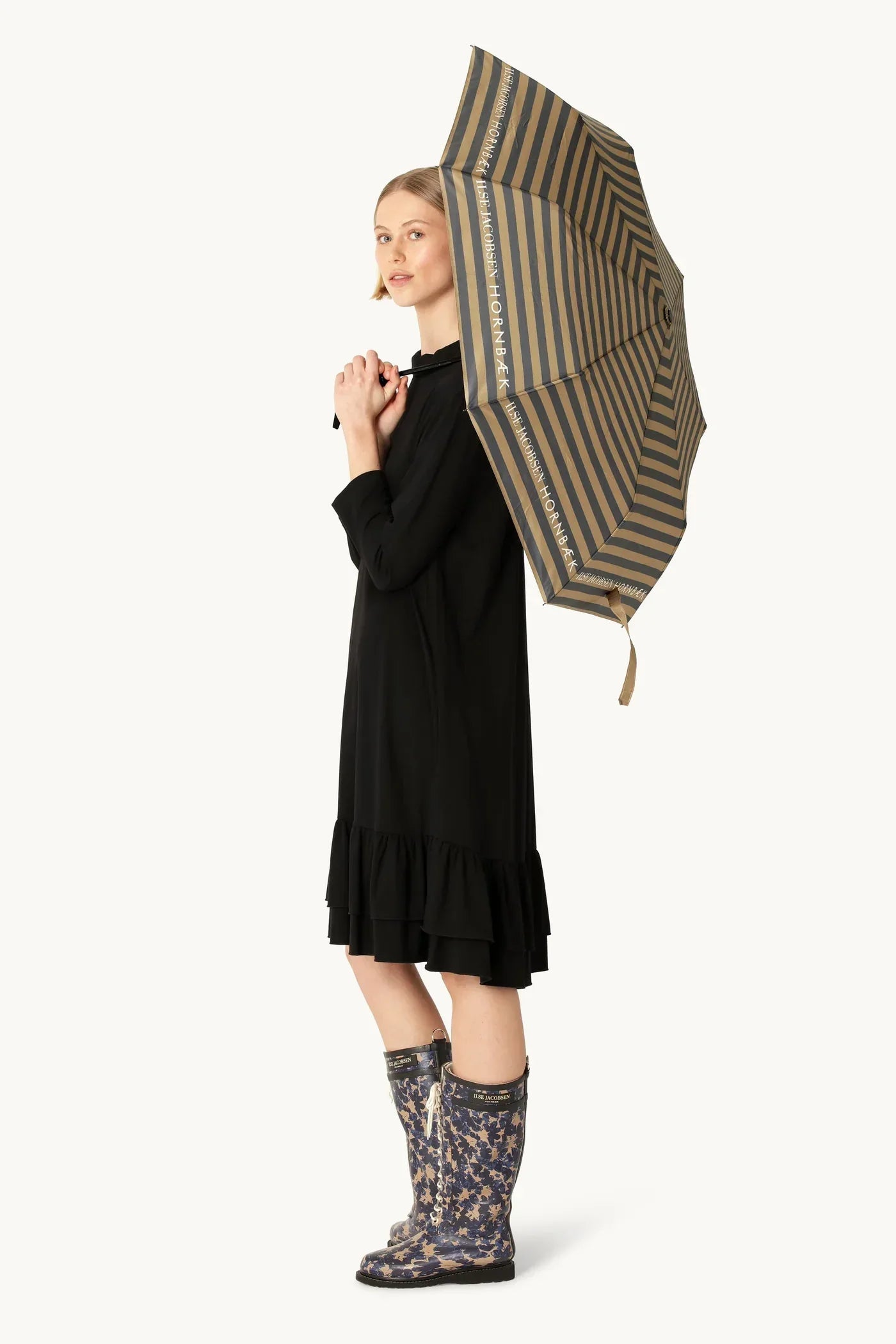 Ilse Jacobsen - Logo Umbrella | Mocca Ombré Blue