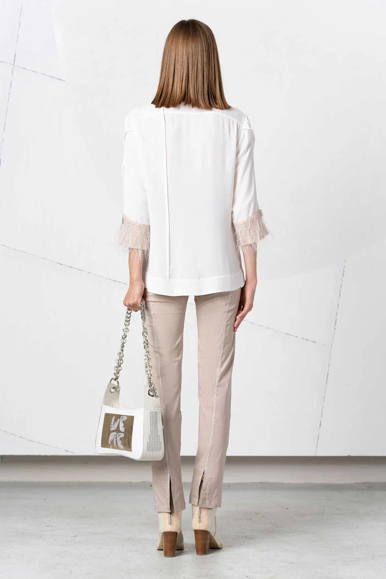 Elisa Cavaletti - Blouse with Trim - Off White