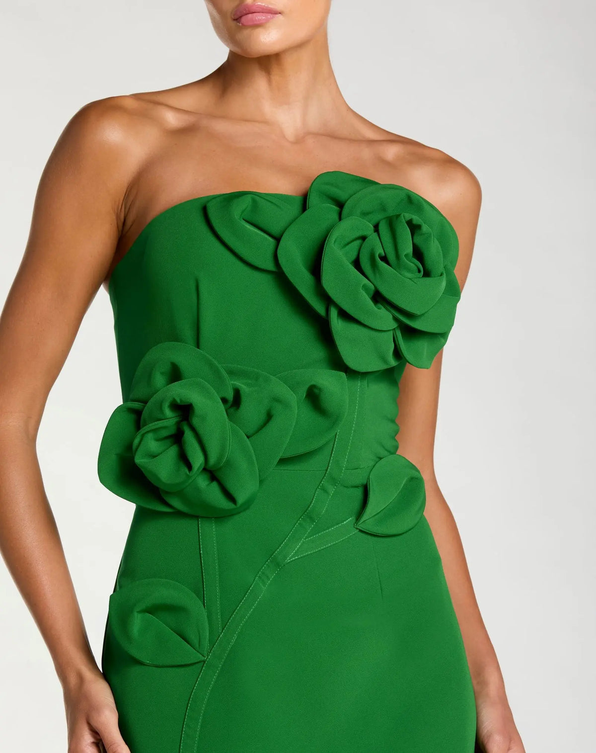 Mac Duggal - 3D Floral Printed Dress