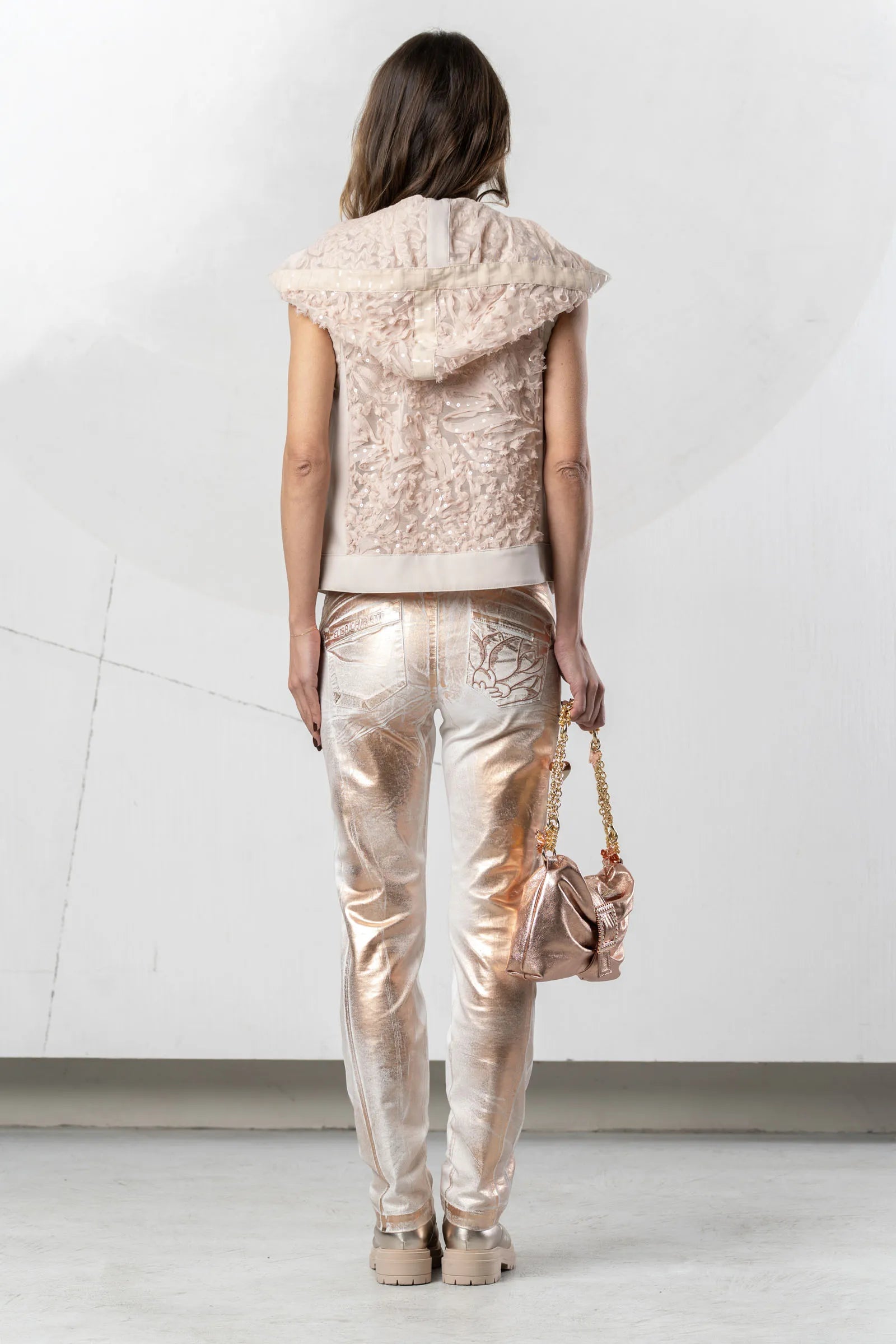 Elisa Cavaletti - Powder Pink 3D Floral Vest