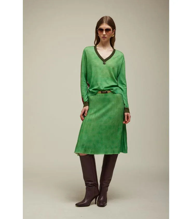 Jei’s - Wool Skirt | Verde - Torso