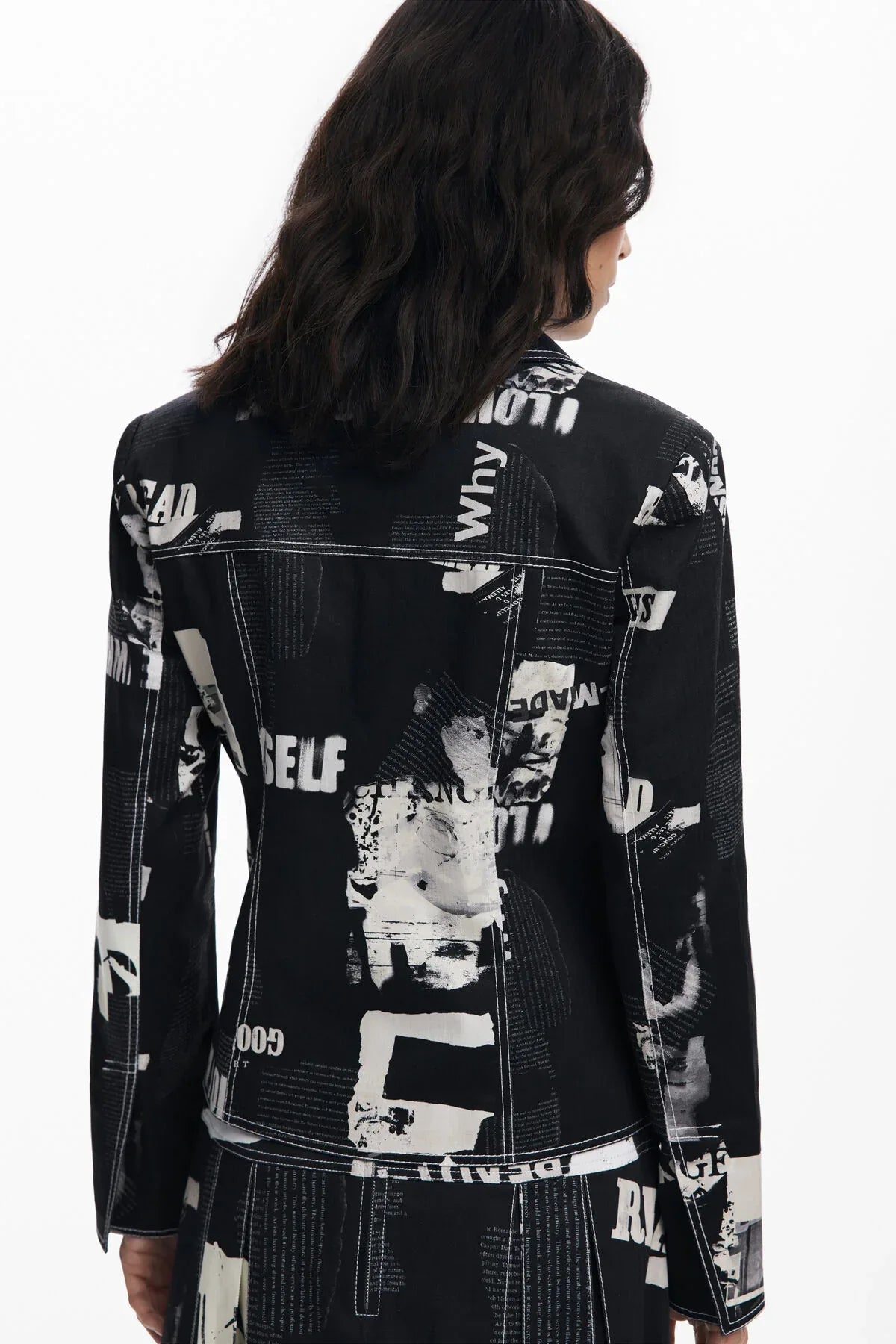 Desigual - Newspaper Blazer - Torso