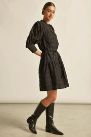Black check Zoe Kratzmann Paloma Dress with stylish fabric and classic design, perfect for versatile occasions.