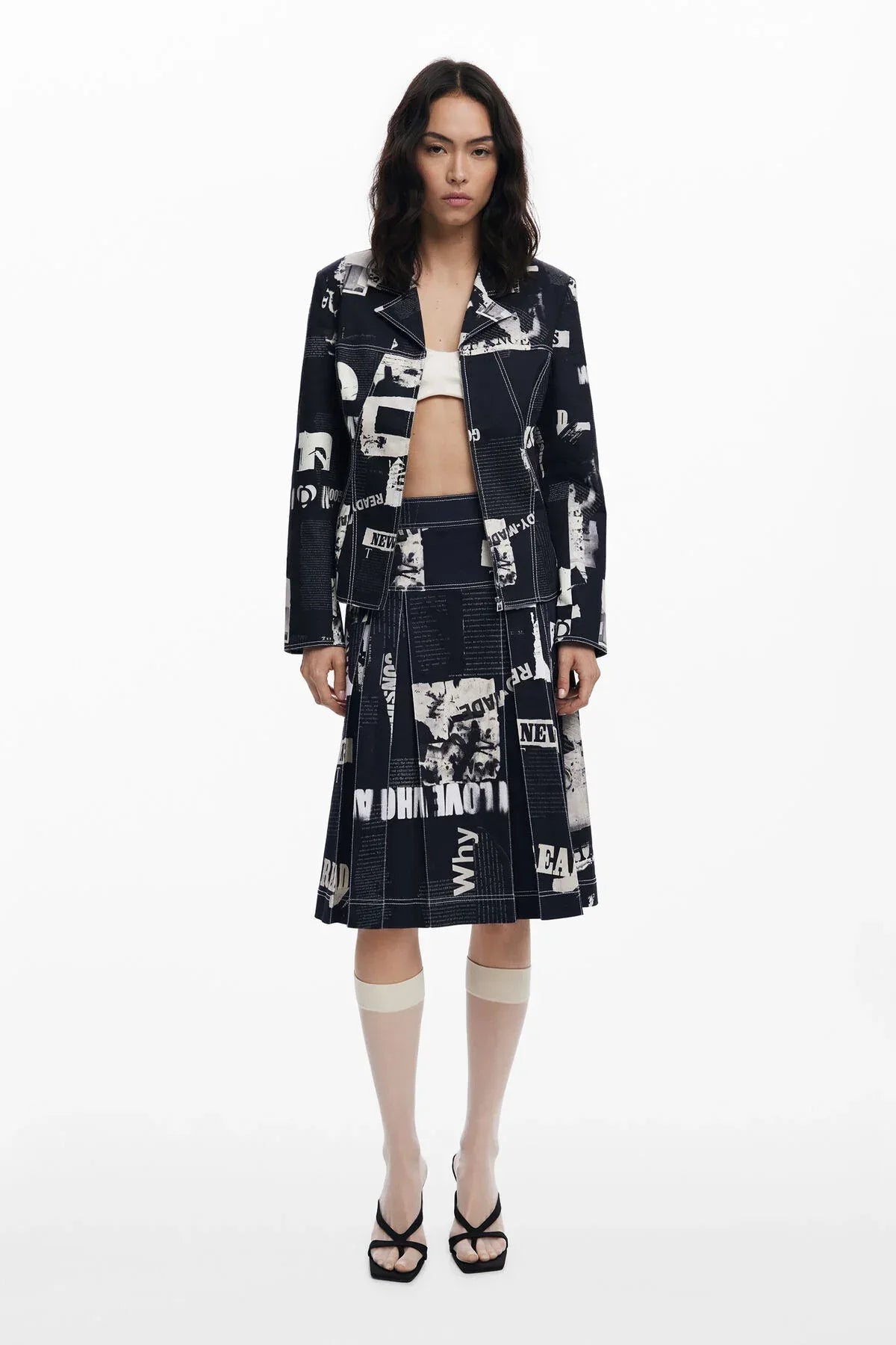 Desigual - Newspaper Blazer - Torso
