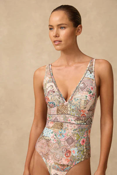 Monte and Lou - Francesca V Neck One Piece