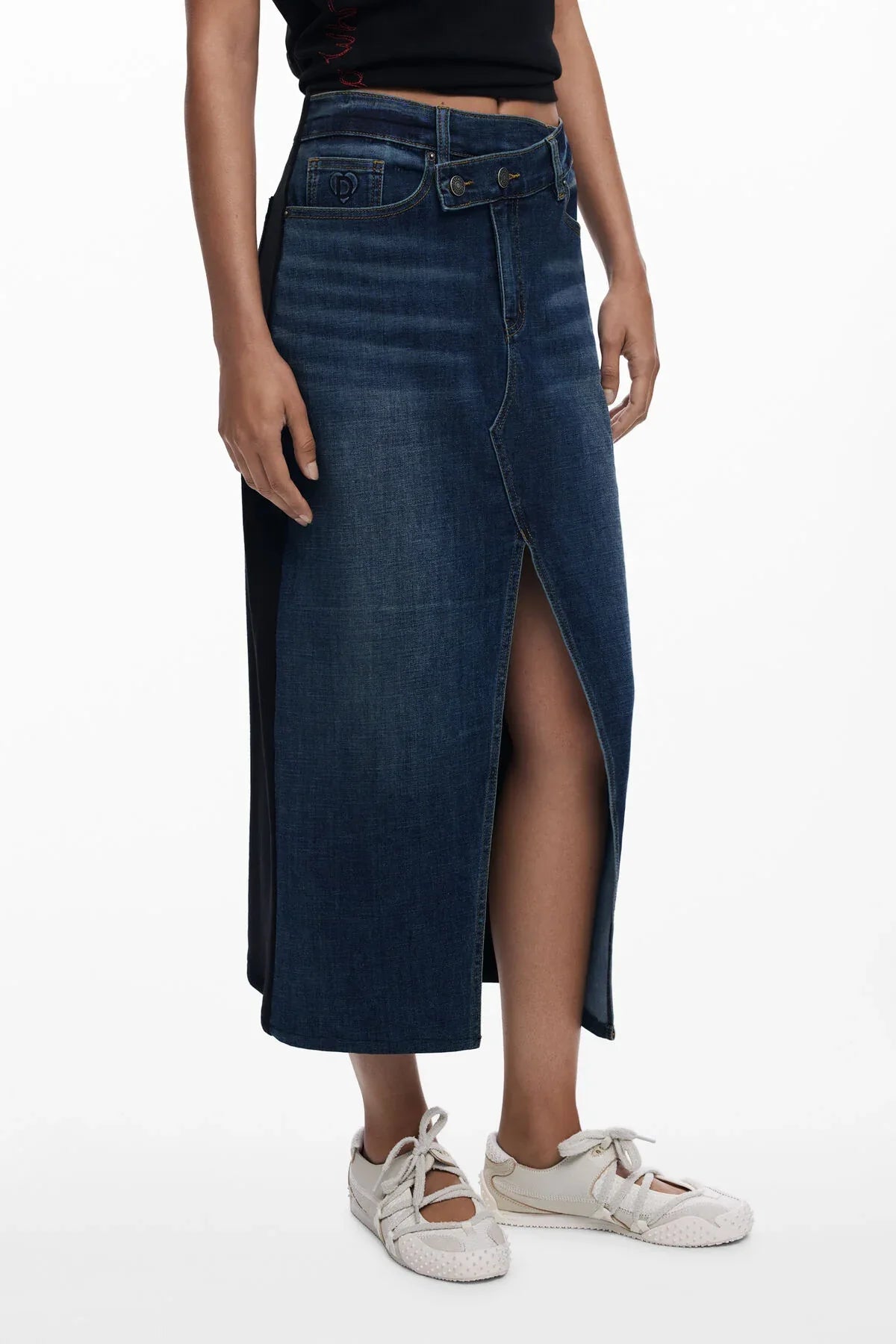 Desigual - Twisted Denim Skirt - Torso