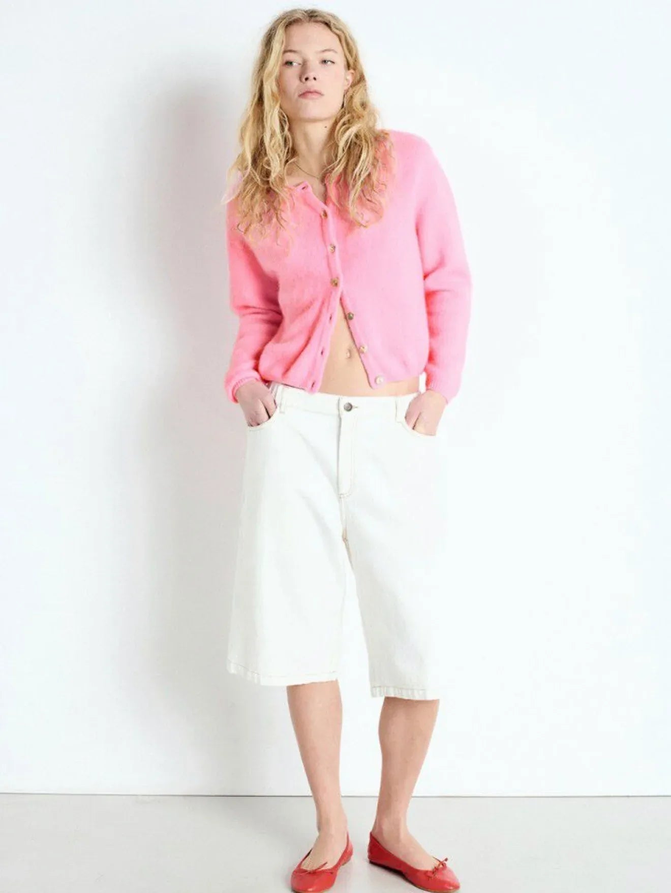 American Vintage - Vitow Cardigan Vito19E | Pink Melange