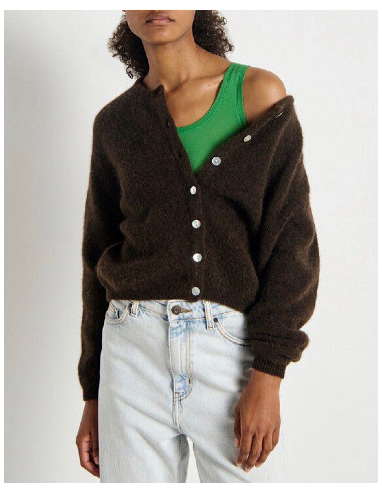 American Vintage - Vitow Cardigan VITO19E | Chocolate