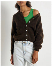 American Vintage - Vitow Cardigan VITO19E | Chocolate