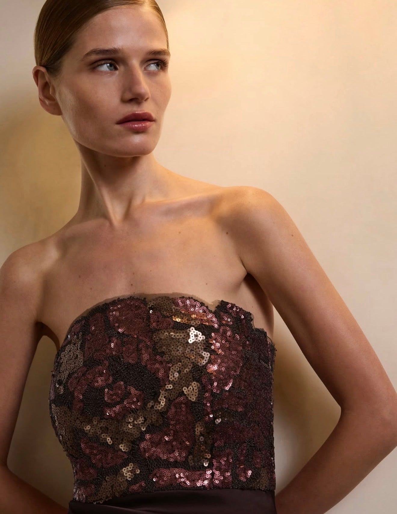 Moss and Spy - Iman Satin Gown - Torso