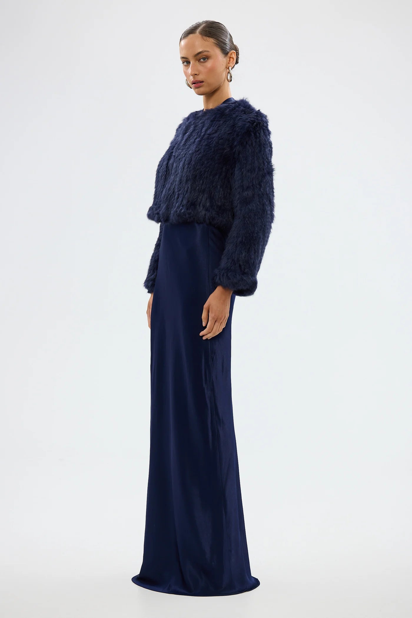Bubish Luxe - Lola Fur Jacket | Navy