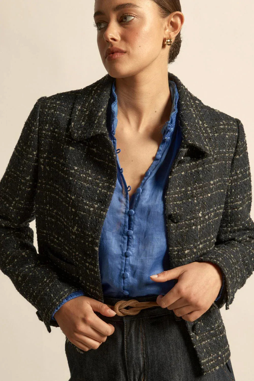 Zoe Kratzmann - Plume Jacket | Midnight - Torso