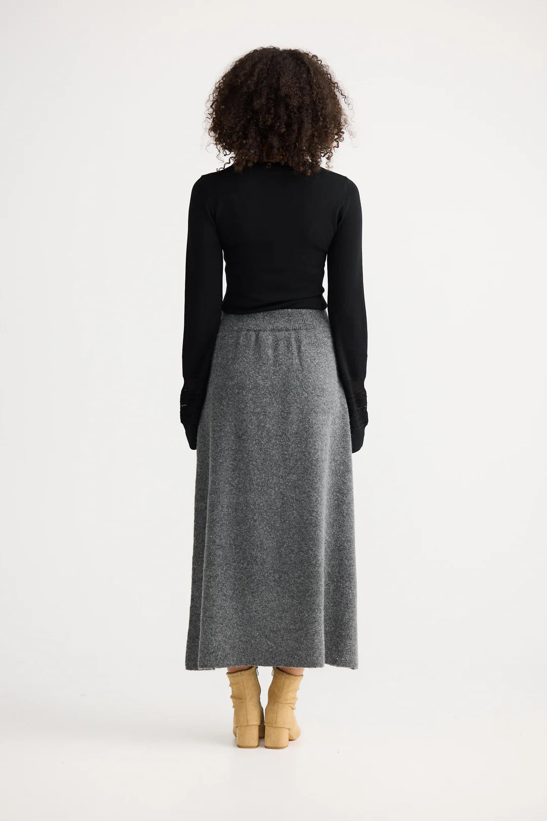 The Shanty Corporation - Lucerne Knit Skirt | Charcoal