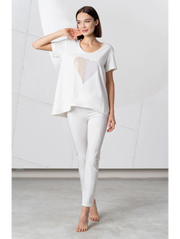 Elisa Cavaletti - Cream Tee with Heart Detail
