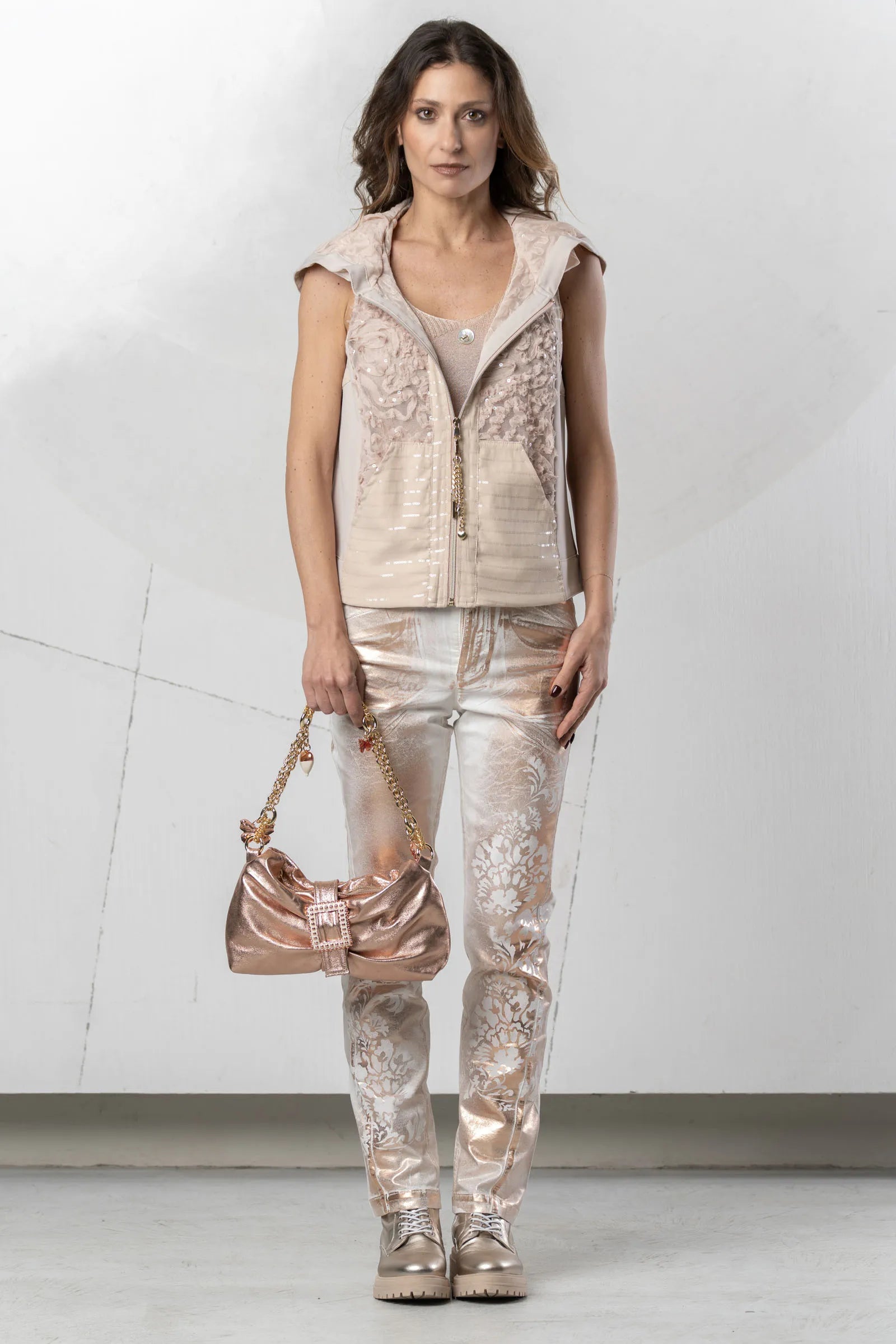 Elisa Cavaletti - Powder Pink 3D Floral Vest