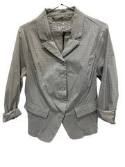 Rundholz grey check stretch blazer with tailored fit, featuring classic check pattern and structured lapels.