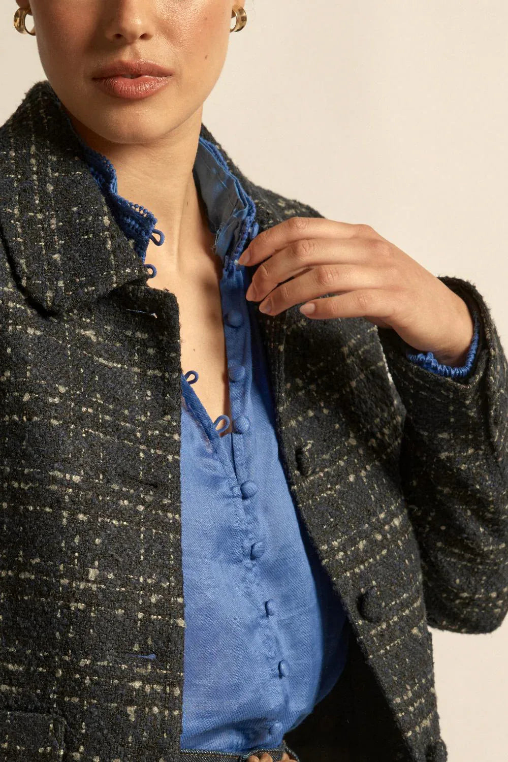 Zoe Kratzmann - Plume Jacket | Midnight - Torso
