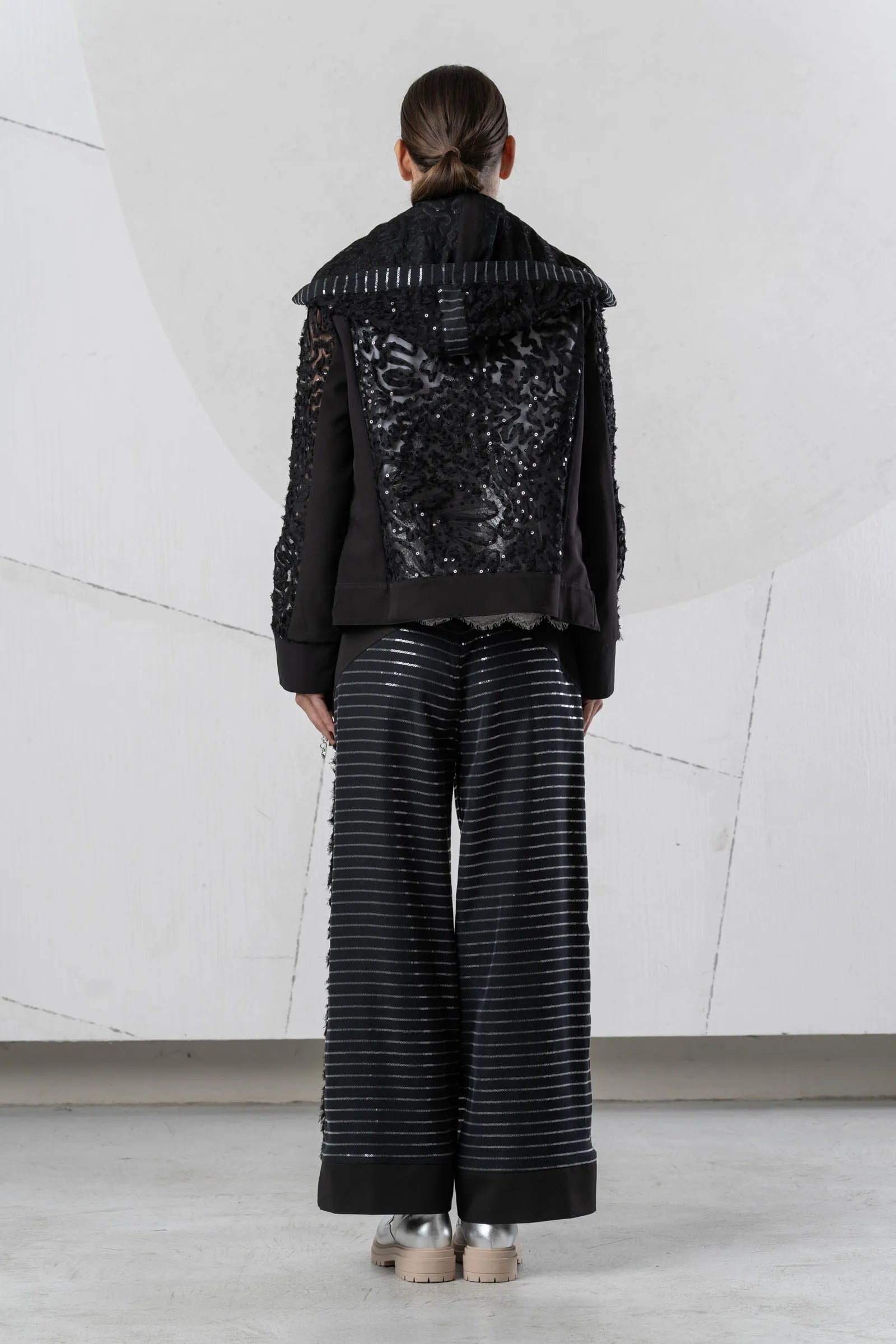 Elisa Cavaletti - Black 3D Floral Lace Jacket