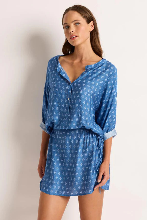 Monte and Lou - Bodhi 3/4 Sleeve Shirt Dress