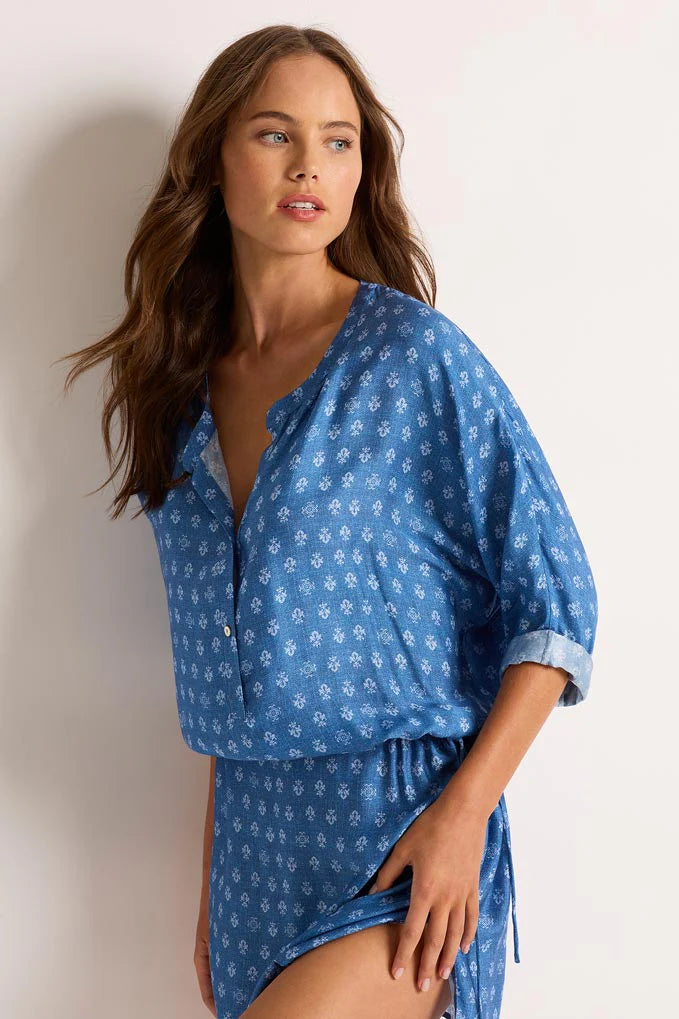 Monte and Lou - Bodhi 3/4 Sleeve Shirt Dress